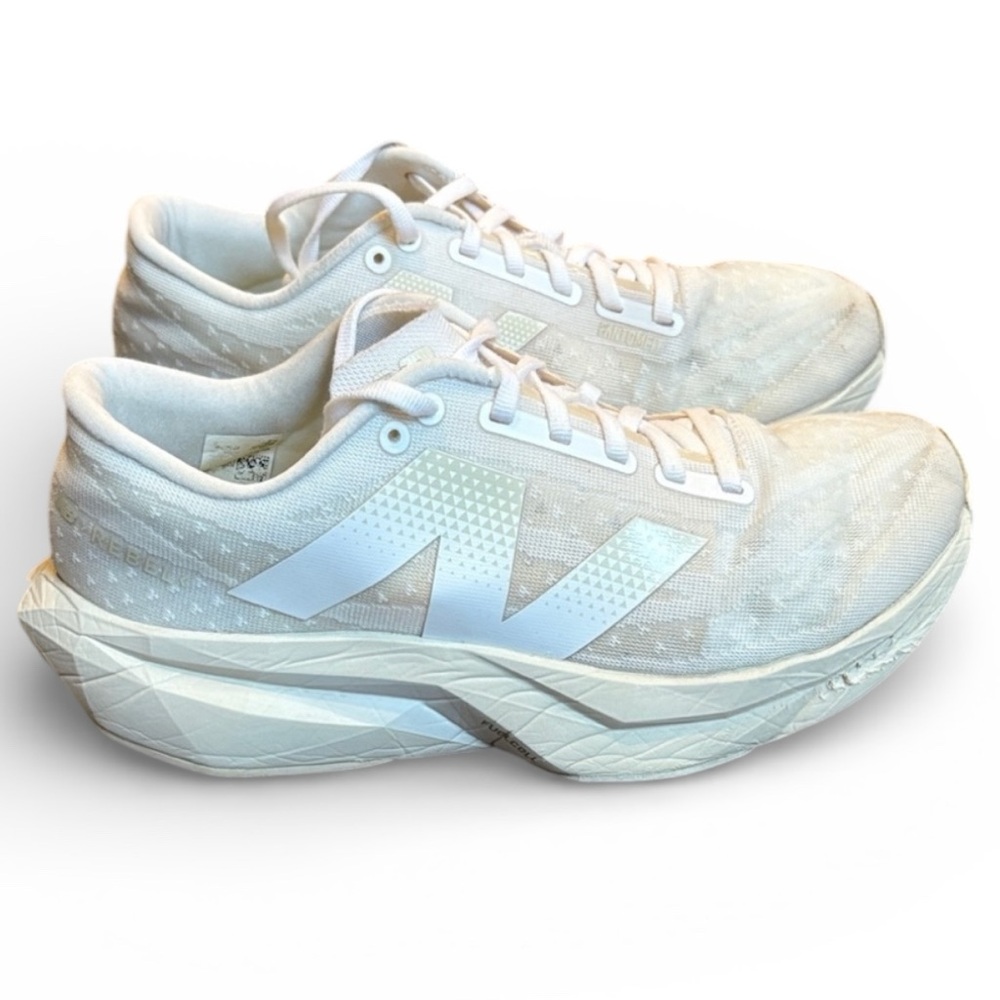 New Balance FuelCell Rebel v4 Running Shoes Women's 8.5 White/Linen Athletic
